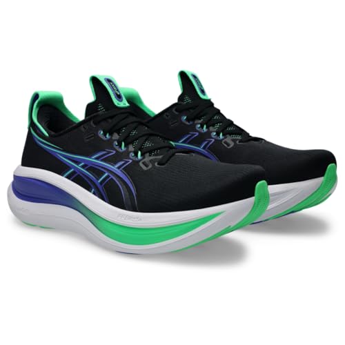 ASICS Men's Gel-Nimbus 28 Running Shoes, 12, Black/Cobalt Burst