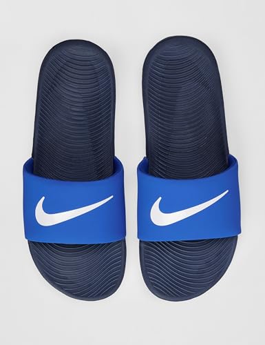 Nike Little/Big Kid's Kawa Slides, Game Royal/White-Thunder Blue-White, 7Y