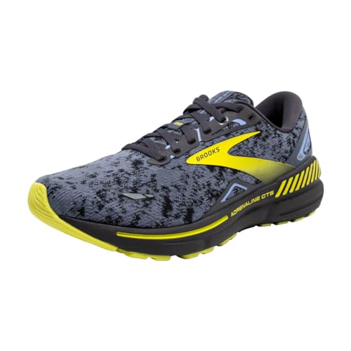 Brooks Men’s Adrenaline GTS 23 Supportive Running Shoe - Nine Iron/Folkstone/Sulphur - 8 Medium
