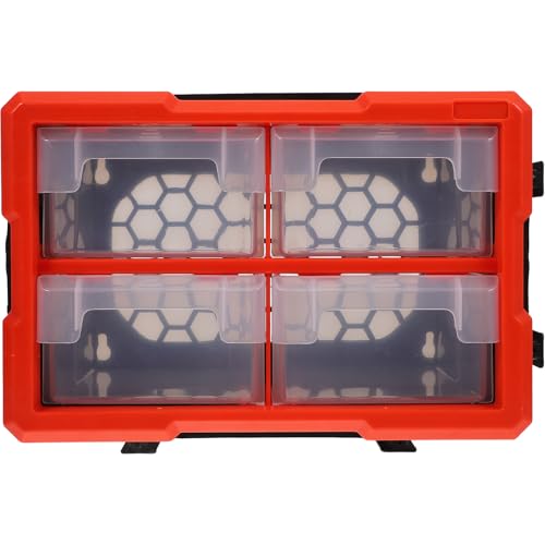 Gadpiparty Portable Hardware Storage Organizer with Multi-drawer Modular Design, Pvc Small Parts Organizer Box for Screws, Fasteners, and Crafting, Space-saving Tool Storage Drawer Cabinet