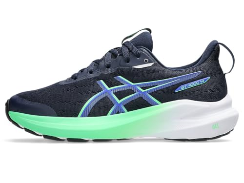 ASICS Kid's GT-1000 14 GS Running Shoes, 3.5, Midnight/Vital Green
