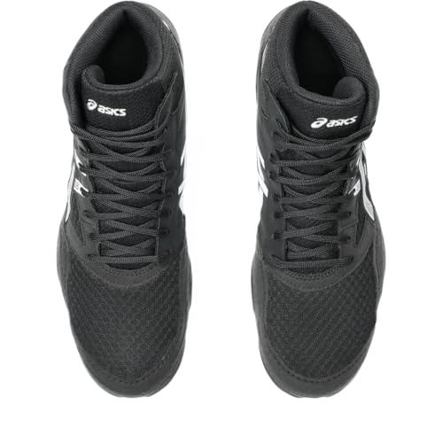 ASICS Men's Snapdown 4 Wrestling Shoes, 12, Black/White