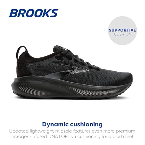 Brooks Women’s Adrenaline GTS 25 Supportive Running & Walking Shoe - Black/Black/Ebony - 10.5 X-Wide
