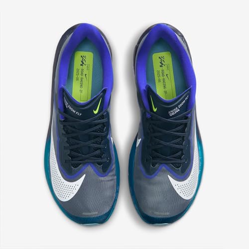 Nike Zoom Fly 6 Men's Road Racing Shoes (Obsidian/Persian Violet/Volt/White) Size 9