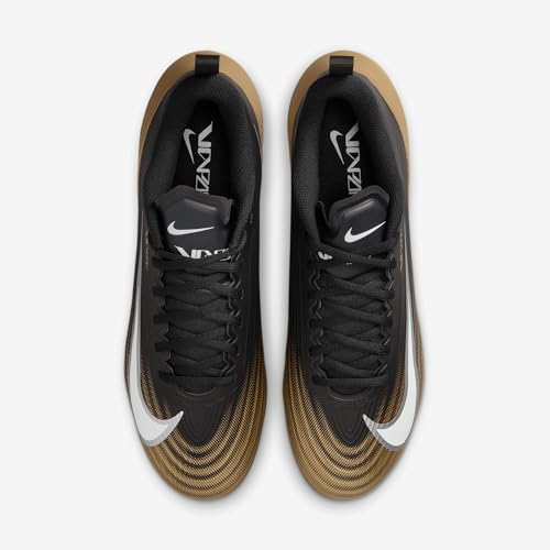 Nike Vapor Speed 3 Football Cleats (FB3303-003, Black/Metallic Gold/White) Size 7.5