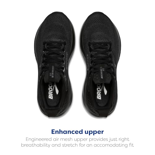 Brooks Men’s Adrenaline GTS 25 Supportive Running & Walking Shoe - Black/Black/Ebony - 12 Medium