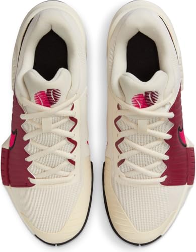 Nike GP Challenge Pro Women's Hard Court Tennis Shoes (Pale Ivory/Sail/Team Red/Rush Pink) Size 9.5
