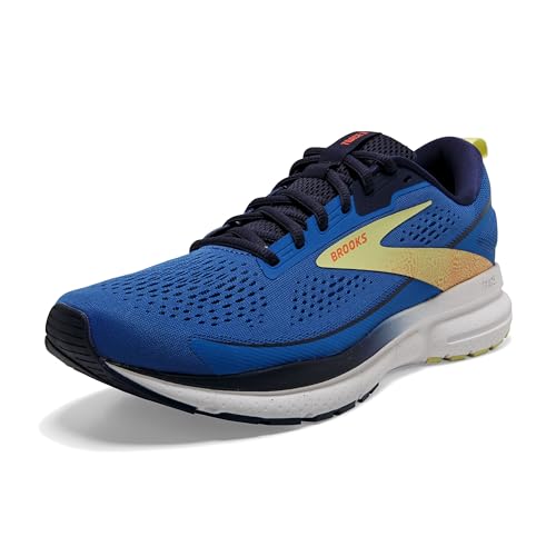 Brooks Men’s Trace 3 Neutral Running Shoe - Blue/Peacoat/Yellow - 11.5 Medium
