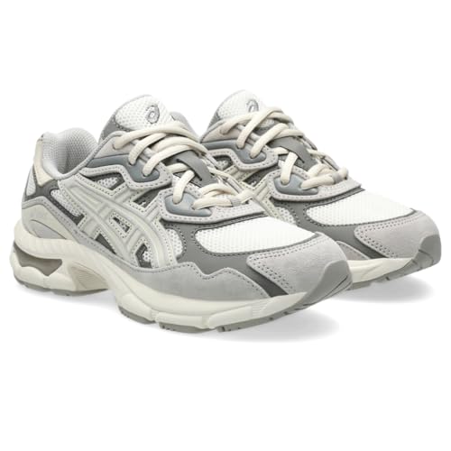 ASICS Unisex Kid's Gel-NYC Grade School (Big Kid), Cream/Oyster Grey, 5.5 Medium, Big Kid