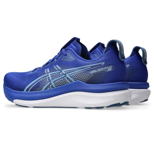 ASICS Men's Gel-Kayano 33 Running Shoes, 12, Prussian Blue/White