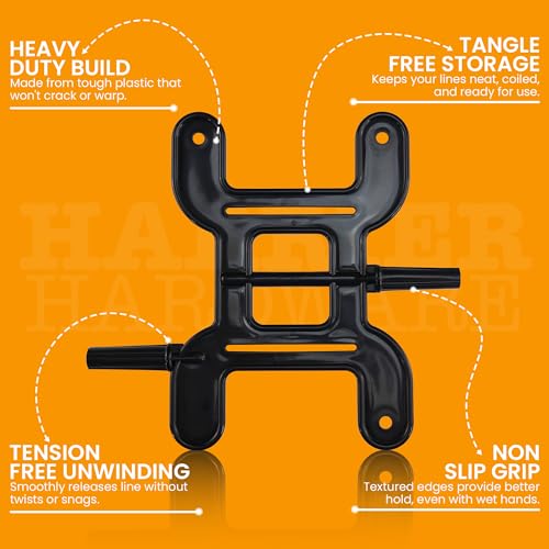 Harrier Hardware Trotline Winder Black Cord Organizer
