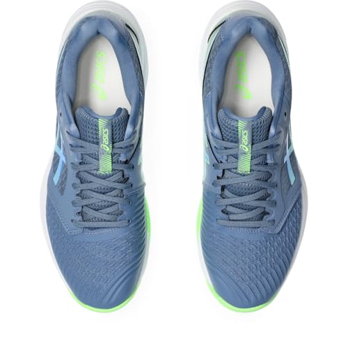 ASICS Men's Netburner Ballistic FlyteFoam 3 Volleyball Shoe, 8, Denim Blue/Waterscape
