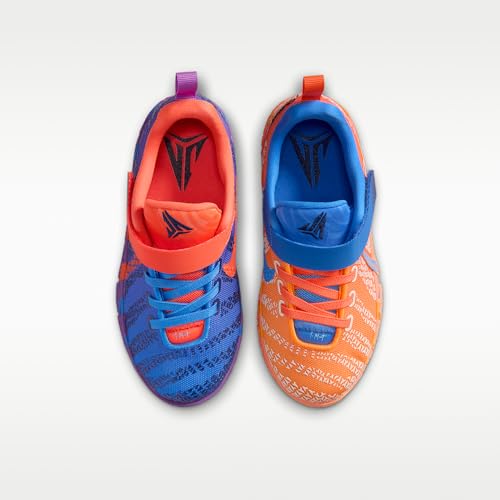 Now 3 Little Kids Basketball Shoes (Blue Crystal/Turf Orange/Midnight Navy/Metallic Silver) Size