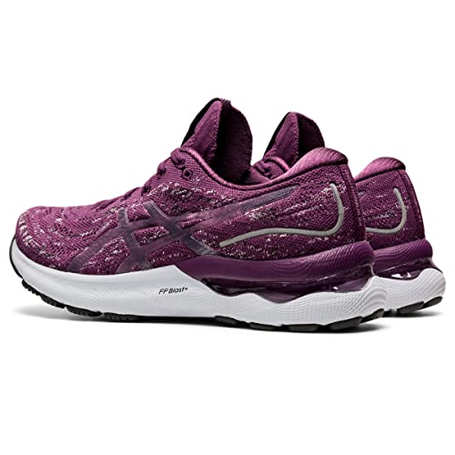 ASICS Women's Gel-Nimbus 24 Mesh Knit Running Shoes, 7, DEEP Plum/ROSEQUARTZ