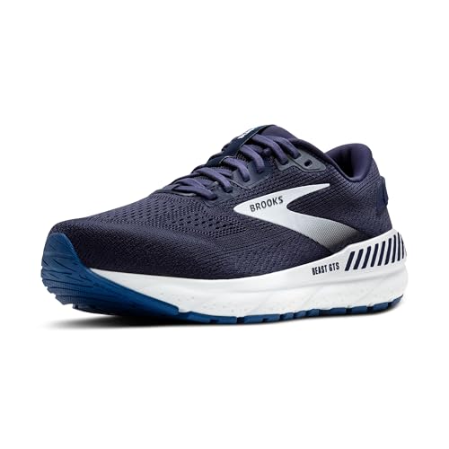 Brooks Men’s Beast GTS 24 Supportive Running & Walking Shoe - Peacoat/True Navy/White - 9 Medium