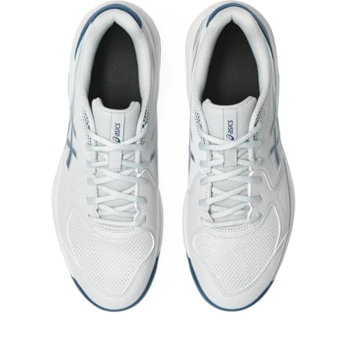 ASICS Men's Gel-Dedicate 9 Pickleball Tennis Shoes, 10.5, Concrete/MAKO Blue