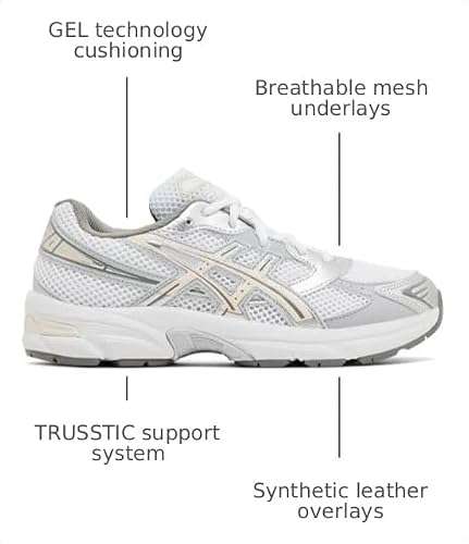 ASICS Unisex Kid's Gel-1130 Grade School (Big Kid), White/Pearl Pink, 6 Medium, Big Kid