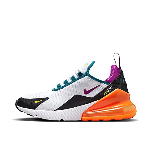 Nike Big Kid's Air Max 270 White/Vivid Purple-Black (FD0299 100) - 6