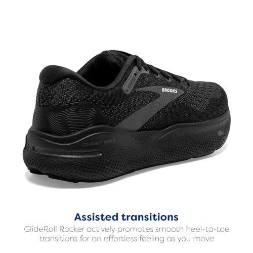 Brooks Women’s Ghost Max Cushion Neutral Running & Walking Shoe - Black/Black/Ebony - 11 Medium