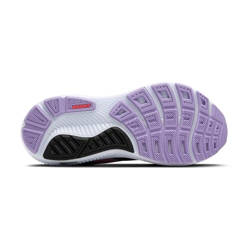 Brooks Women’s Ghost 17 Neutral Running Shoe - Black/Purple/Coral - 7.5 Medium