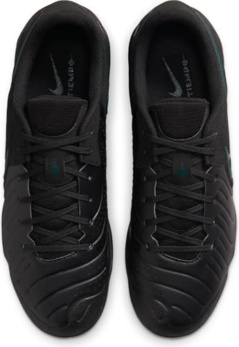 Nike Tiempo Legend 10 Academy Indoor/Court Low-Top Soccer Shoes (DV4341-002, Black/Deep Jungle/Black) Size 9