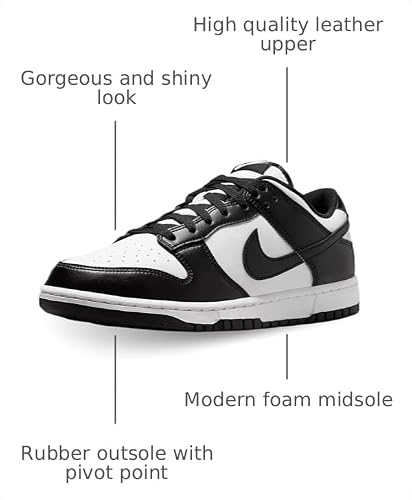 Nike Dunk Low Retro Men's Sneaker, White Black White, 11