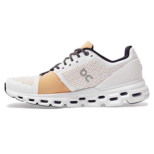 ON Running Women's Cloudstratus Sneaker Shoe (White/Almond, Numeric_8)