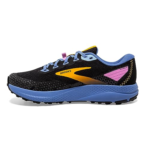 Brooks Women’s Divide 3 Trail Running Shoe - Black/Blue/Yellow - 8 Medium