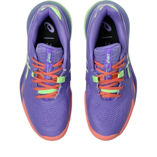 ASICS Women's Gel-Resolution X Padel Tennis Shoes, 9, Amethyst/Illuminate Green