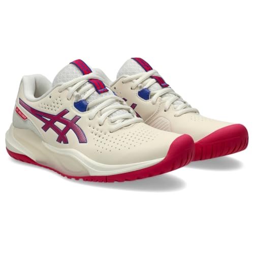 ASICS Women's Gel-Challenger 15 Tennis Shoes, 9.5, Cream/Bright Rose
