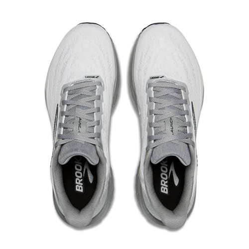 Brooks Men’s Launch 11 Neutral Running Shoe - Oyster/Primer Gray/Blue - 11.5 Medium
