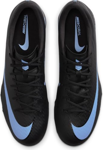 Nike Mercurial Vapor 16 Academy Turf Low-Top Soccer Shoes (Black/Ice Blue) Size 9.5