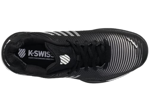 K-Swiss Men's Hypercourt Express 2 Tennis Shoe, Black/White/Highrise, 10 M