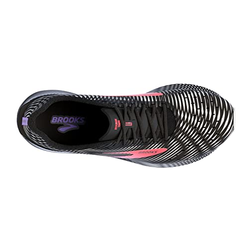 Brooks Women's Hyperion Tempo Road Running Shoe - Black/Coral/Purple - 7.5 Medium