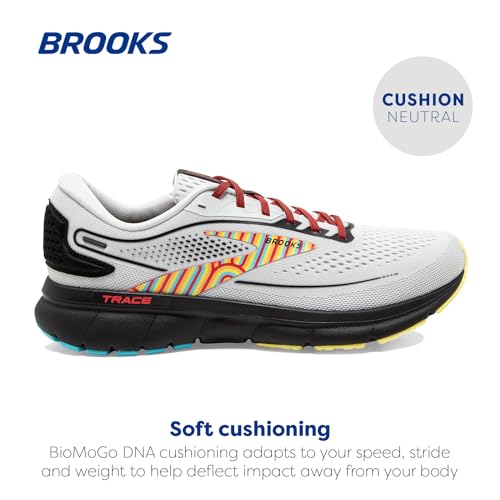 Brooks Women’s Trace 2 Neutral Running Shoe - Grey/Black/Limelight - 11.5 Medium