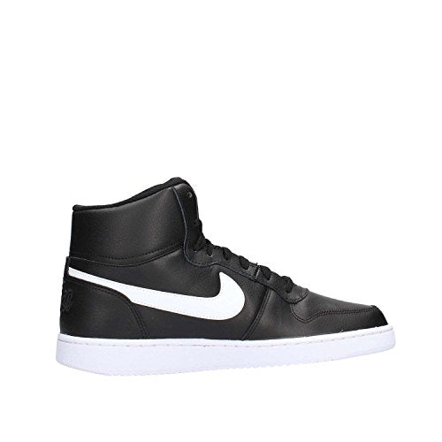 Nike Men's Ebernon Mid Casual Sneakers (11, Black/White)