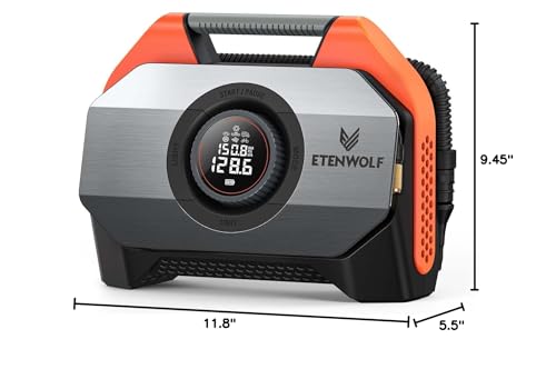 ETENWOLF VORTEX S6 Tire Inflator Portable Air Compressor, Cordless Air Pump