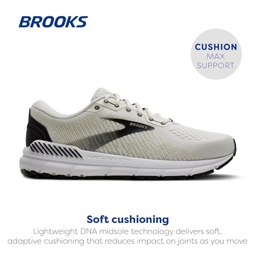 Brooks Men's Addiction GTS 15 Supportive Running Shoe - Vaporous Grey/Black/White - 15 Narrow