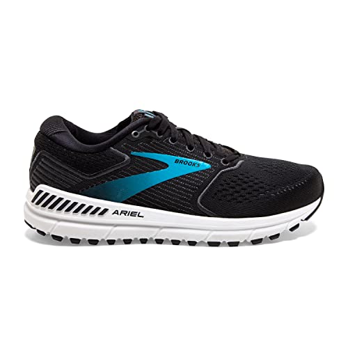 Brooks Women's Ariel '20 Running Shoe - Black/Ebony/Blue - 7.5 Medium
