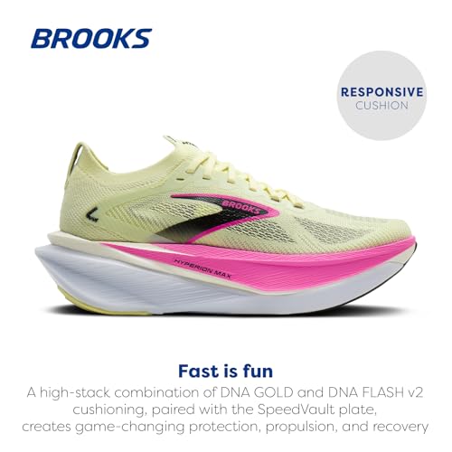 Brooks Women's Hyperion Max 3 Neutral Running Shoe - Luminary/Cyber Pink/Black - 8 Medium