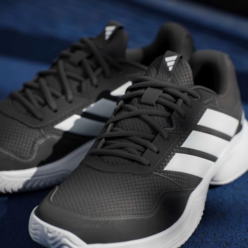 adidas Men's Gamecourt 3 All Court Tennis, BlackWhiteWhite, 9