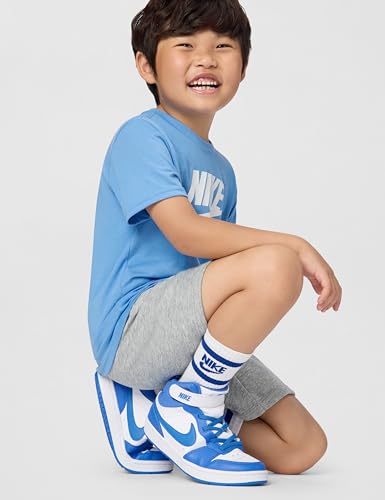 Nike Little Kids' Court Borough Mid 2 Shoes, White/Blue Crystal-Blue Crystal-White, 13C