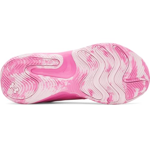Under Armour Unisex Grade School Size Lockdown 8 Basketball Shoe, (637) Pink Frenzy/Prime Pink/Metallic Silver, 6, US