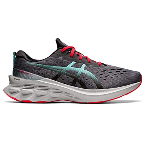 ASICS Mens Novablast 2 Running Shoes, 9, Metropolis/Clear Blue