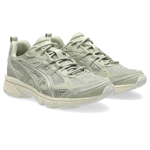 ASICS Unisex Gel-NUNOBIKI Sportstyle Shoes, 7M / 8.5W, Dried Leaf Green/Pure Silver