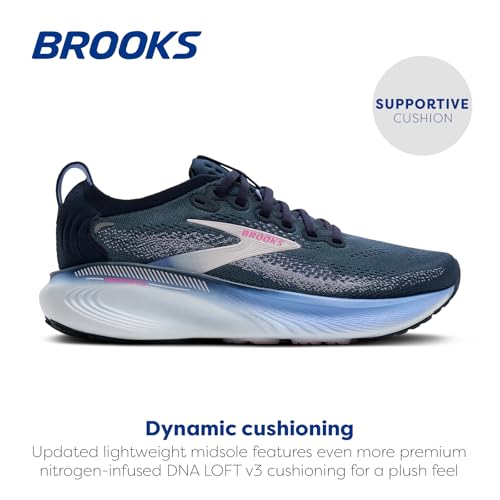 Brooks Women’s Adrenaline GTS 25 Supportive Running & Walking Shoe - Spellbound/Blazing Bell/Pink - 8.5 Medium