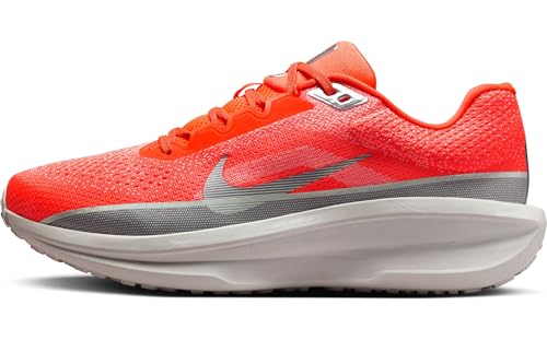Nike Winflo 11 Premium Men's Road Running Shoes (HQ2940-800, Hyper Crimson/Safety Orange/Metallic Silver) Size 10