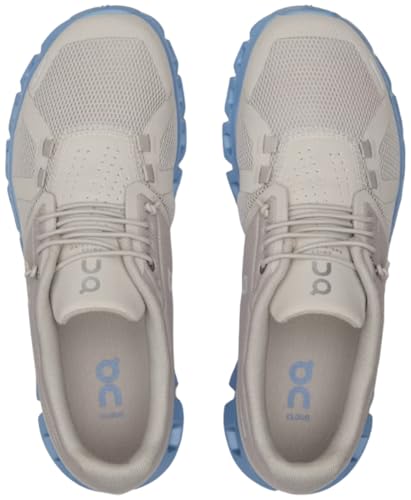 On Women's Cloud 5 Sneakers, Pearl/Neptune, 8.5 Medium US
