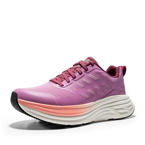 NORTIV 8 Women's Walking Shoes Cushion Running Tennis Shoes ActiveFloat Non-Slip Comfortable Breathable Workout Gym Sports Athletic Fashion Sneakers,Size 8.5,Purple,SNWS245W