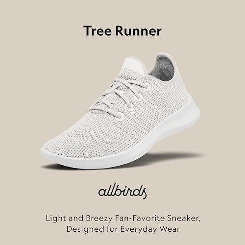 Allbirds Men’s Tree Runner, Everyday Sneakers, Machine Washable Shoe Made with Natural Materials - Kaikoura White (White Sole) - 11 Medium